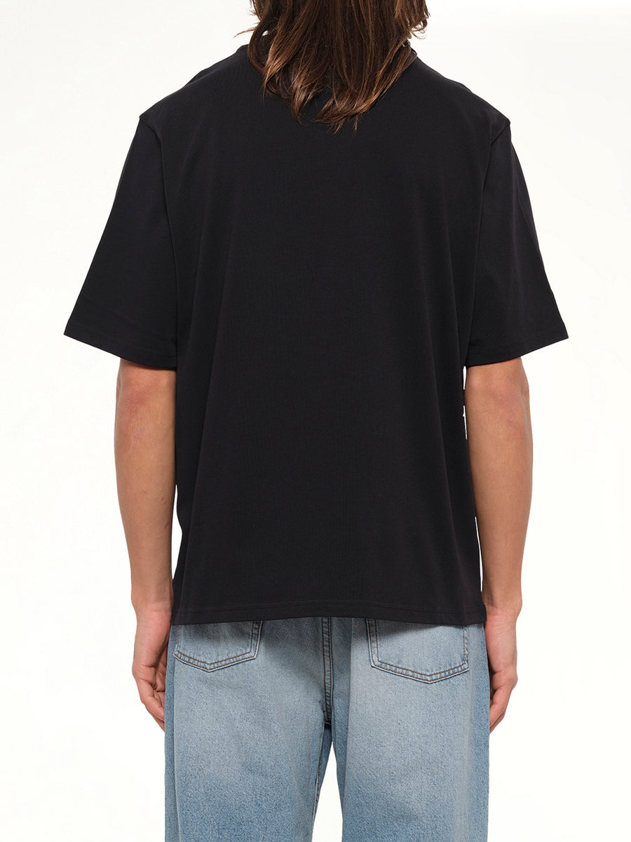 Tonal Embossed Big Ami De Coeur T-Shirt in Black