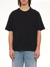 Tonal Embossed Big Ami De Coeur T-Shirt in Black