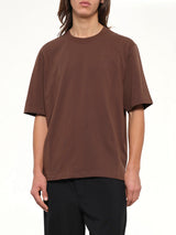 Tonal Embossed Big Ami De Coeur T-Shirt in Chocolate Brown