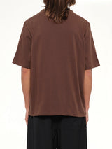 Tonal Embossed Big Ami De Coeur T-Shirt in Chocolate Brown