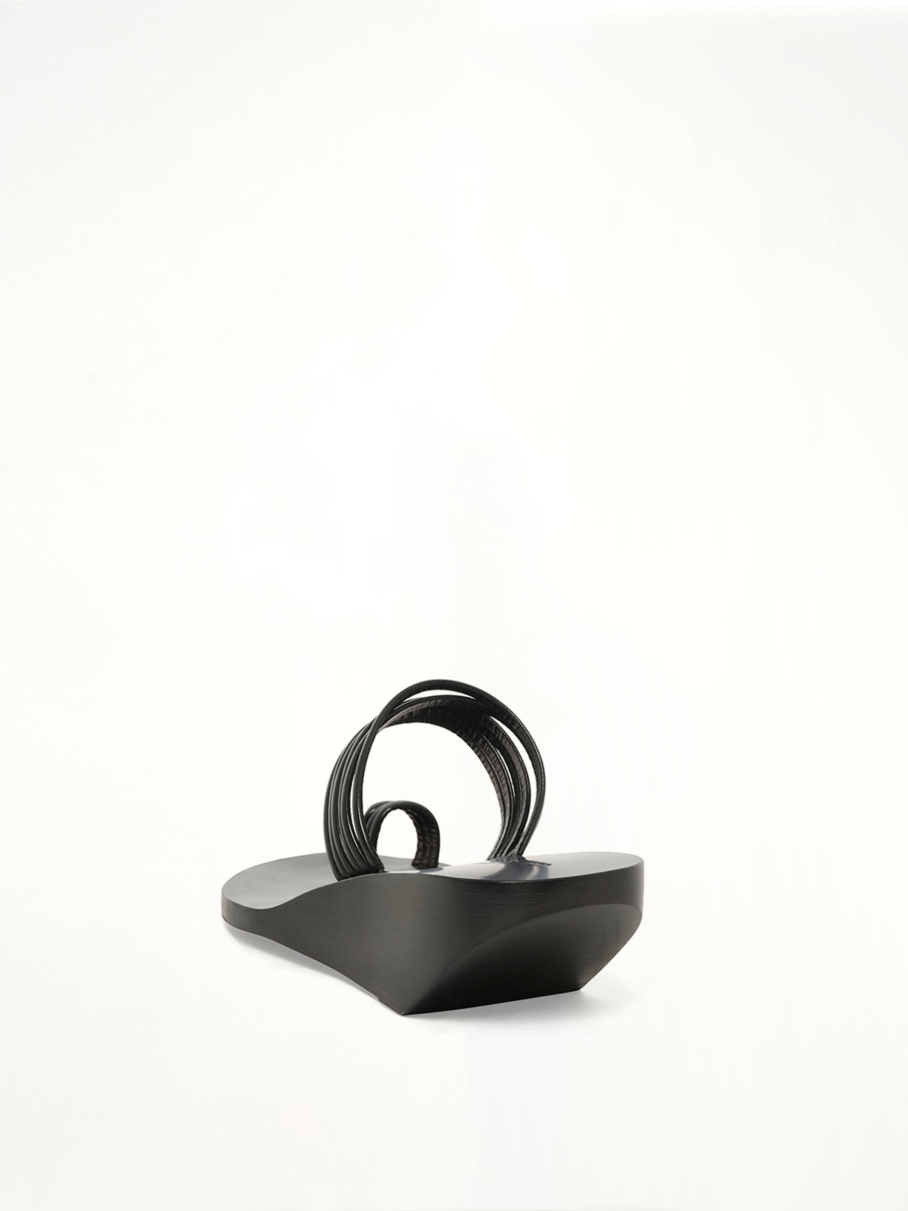 Toe Straps Shoes in Black