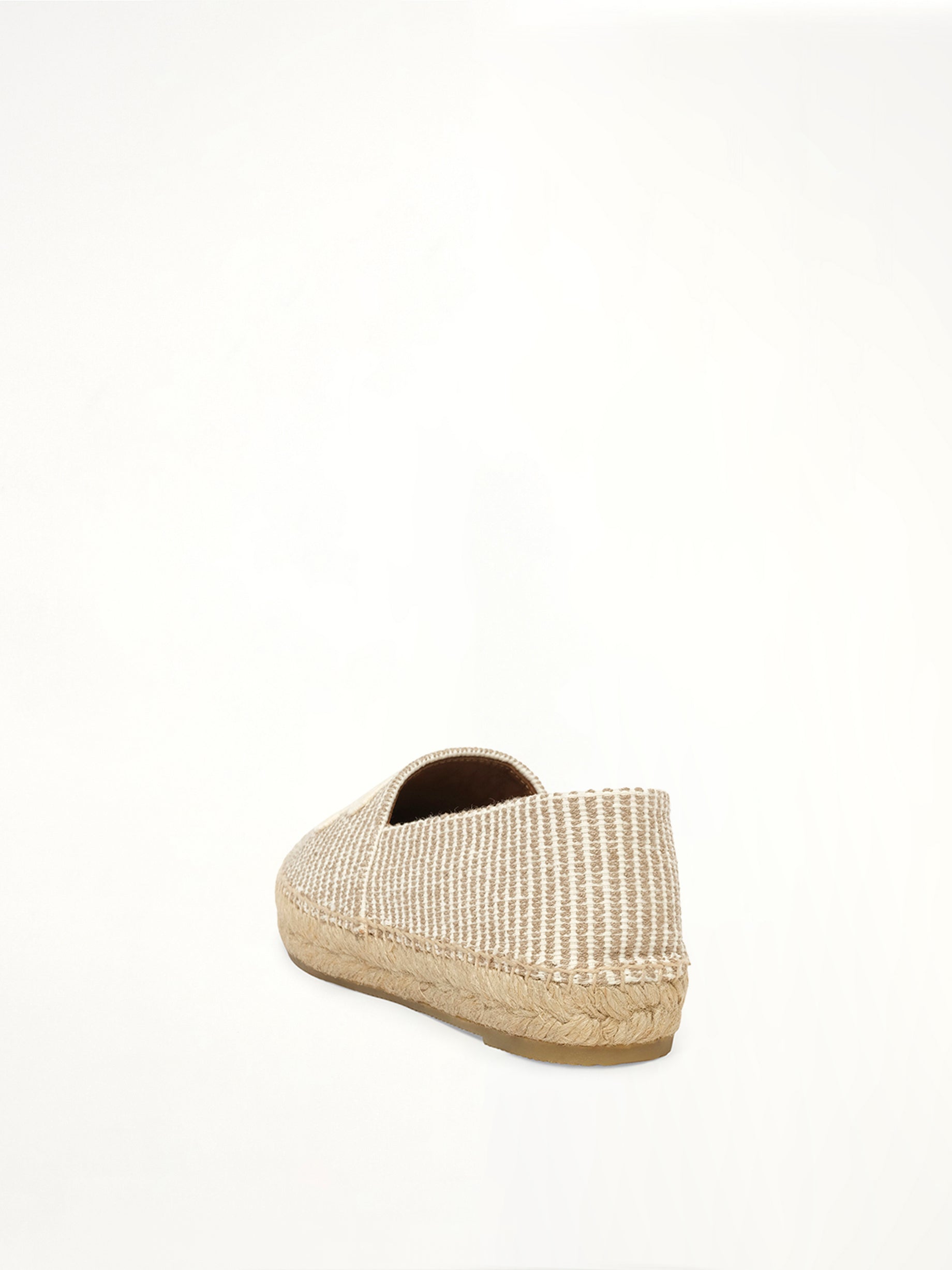 Triomphe Espadrille 05 with Embroidered P in Beige/Ecru