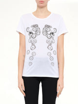 Alexander McQueen Pom Skull T-Shirt in White