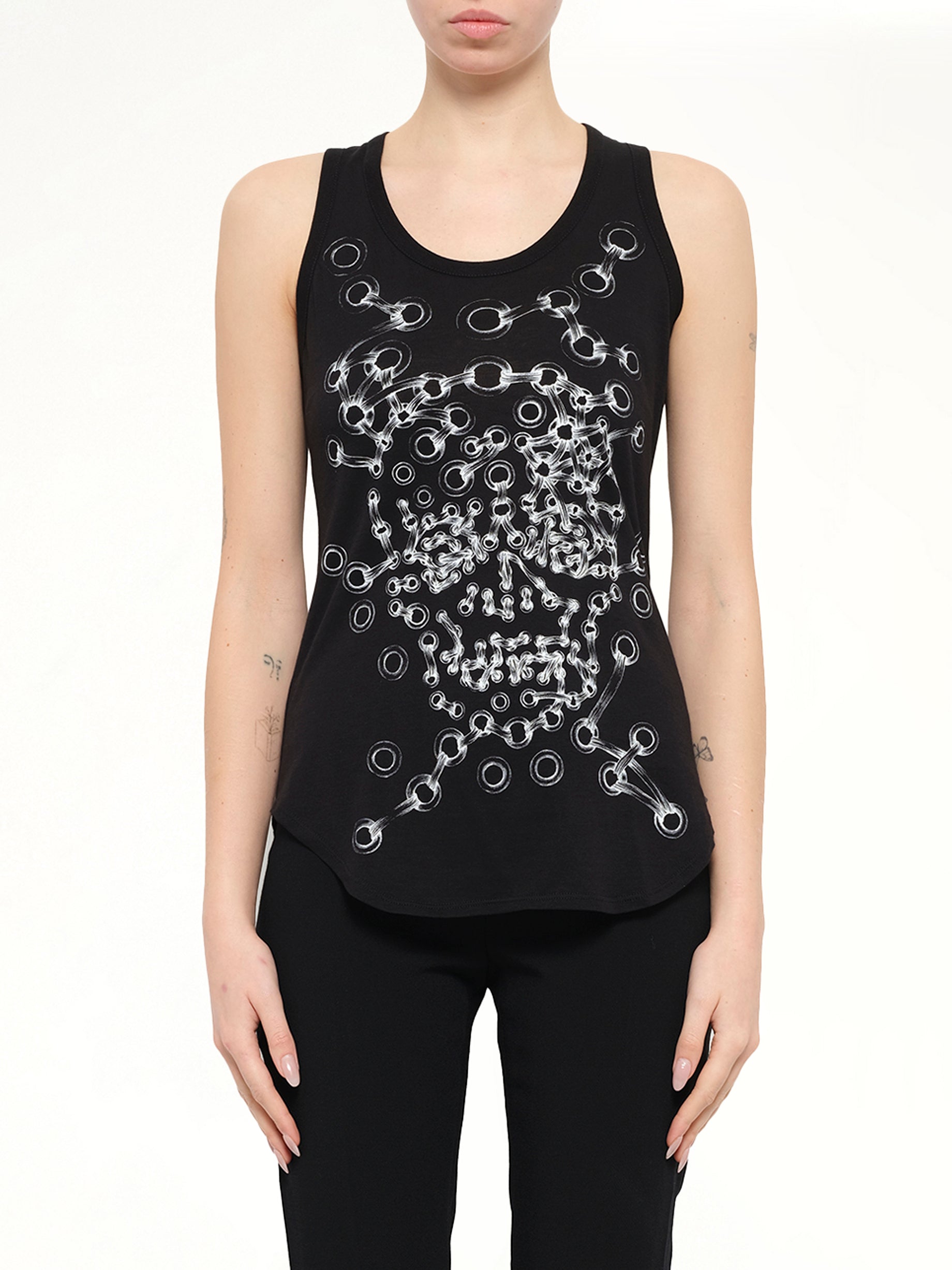 Alexander McQueen Eyelets T-Shirt in Black