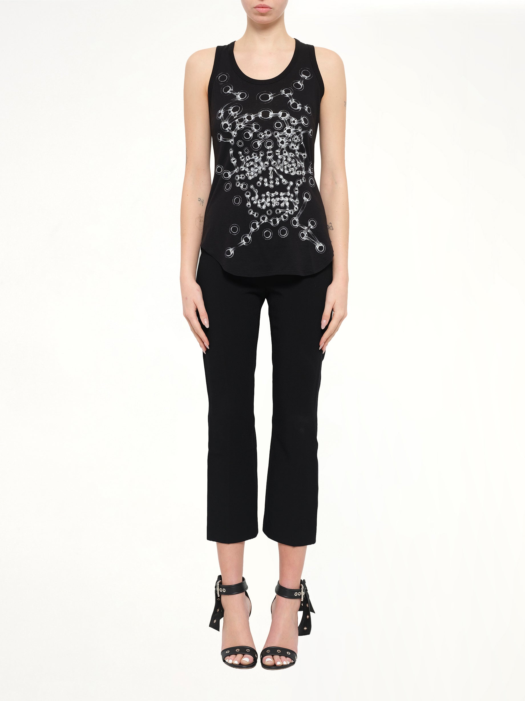 Alexander McQueen Eyelets T-Shirt in Black