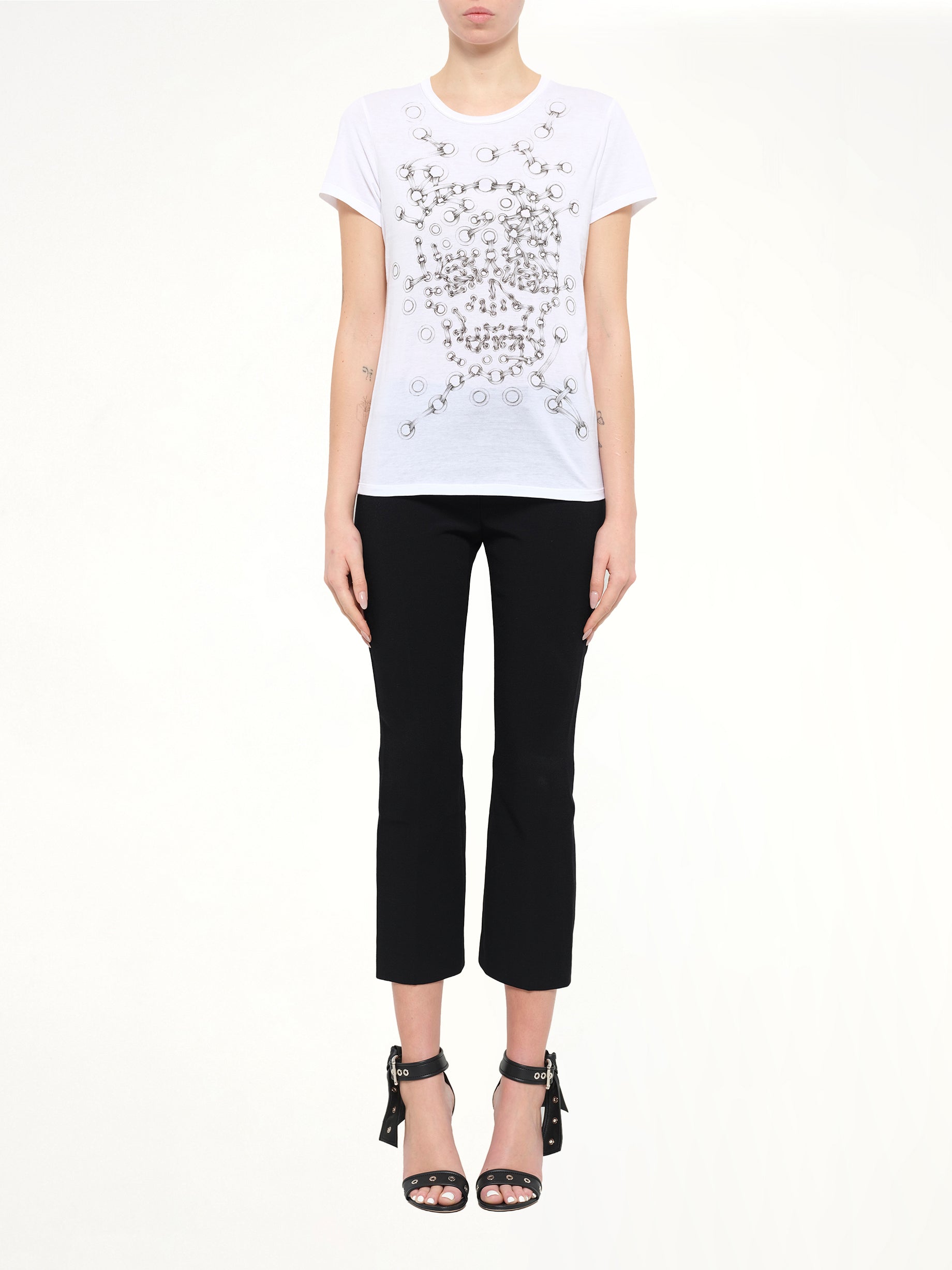 Alexander McQueen Eyelets T-Shirt in White