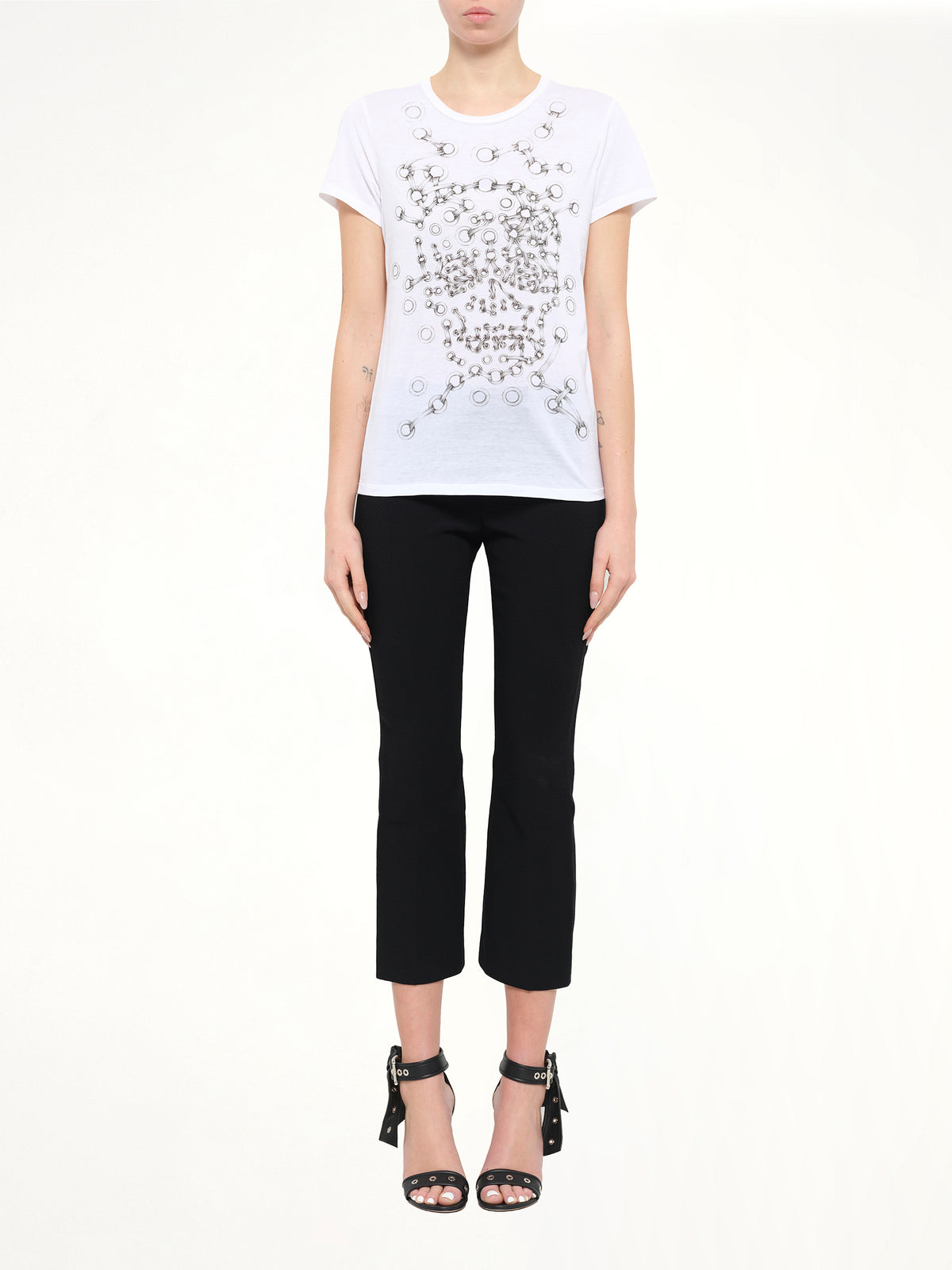 Alexander McQueen Eyelets T-Shirt in White