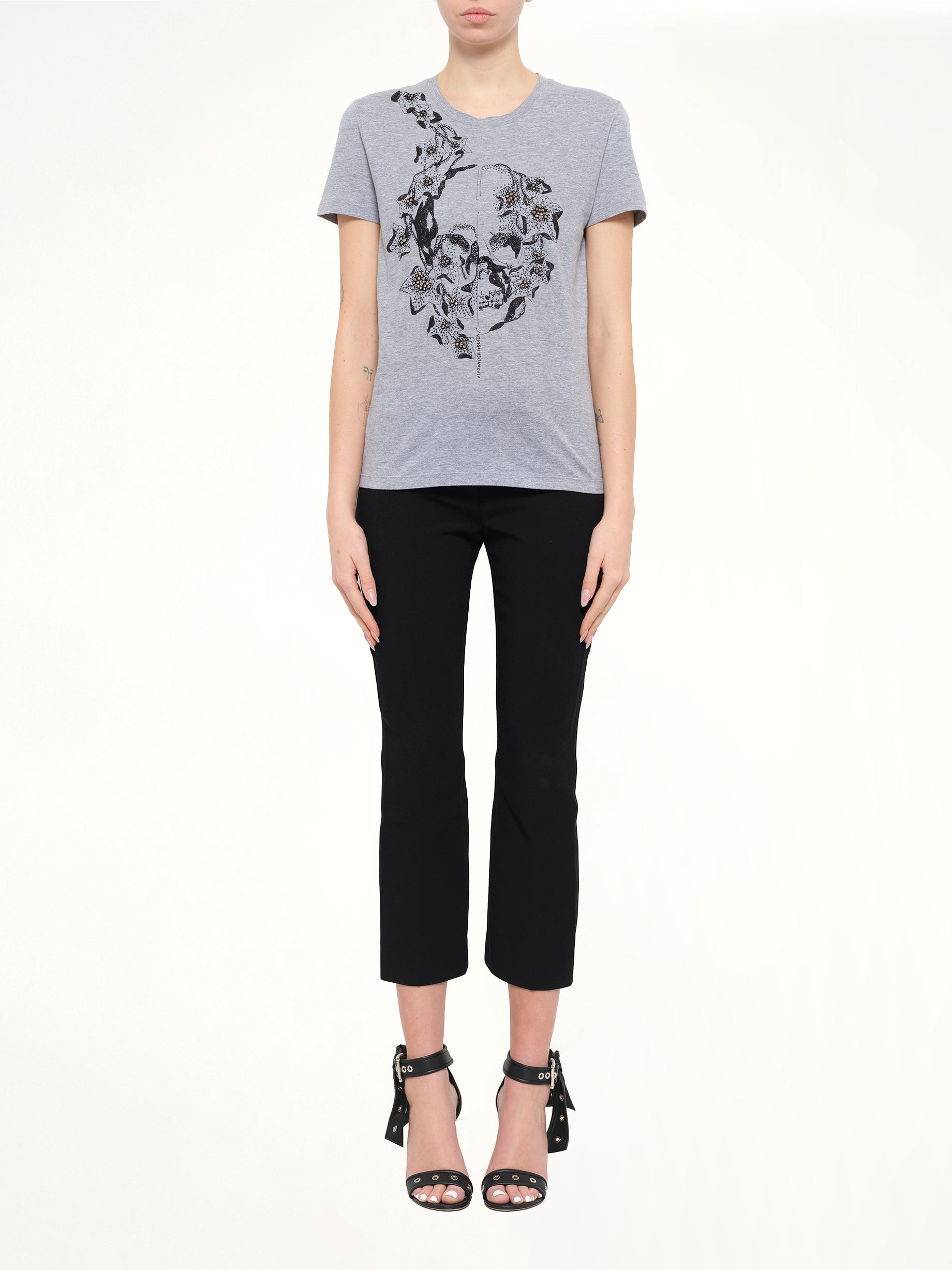 Alexander McQueen Ivy Jet T-Shirt in Grey