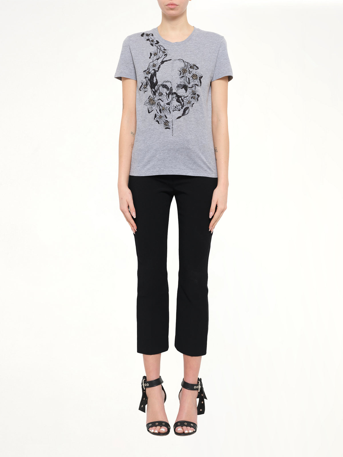 Alexander McQueen Ivy Jet T-Shirt in Grey