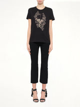 Alexander McQueen Jewelled Skull Tees in Black