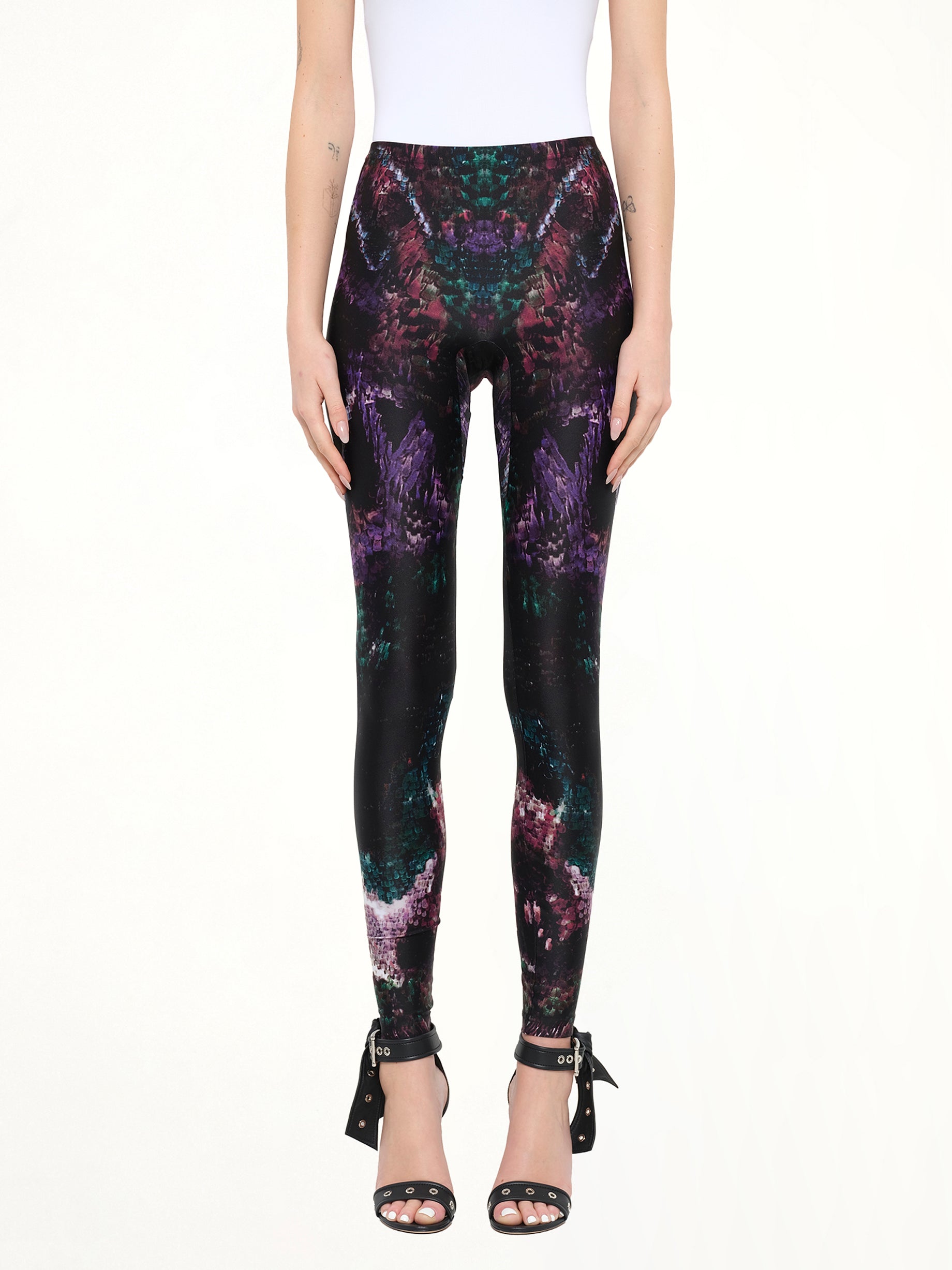 Alexander McQueen Leggings in Black/Green