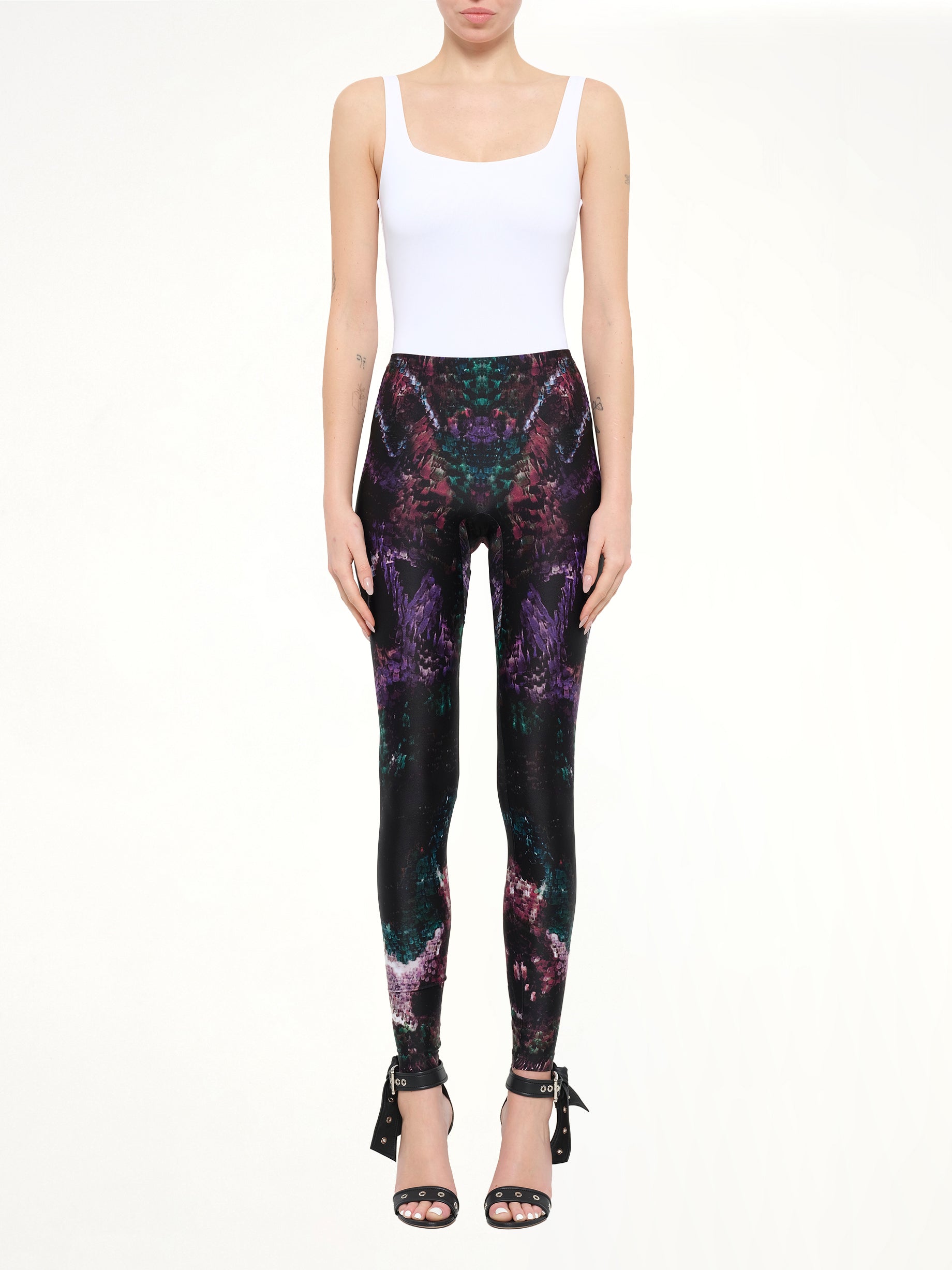 Alexander McQueen Leggings in Black/Green