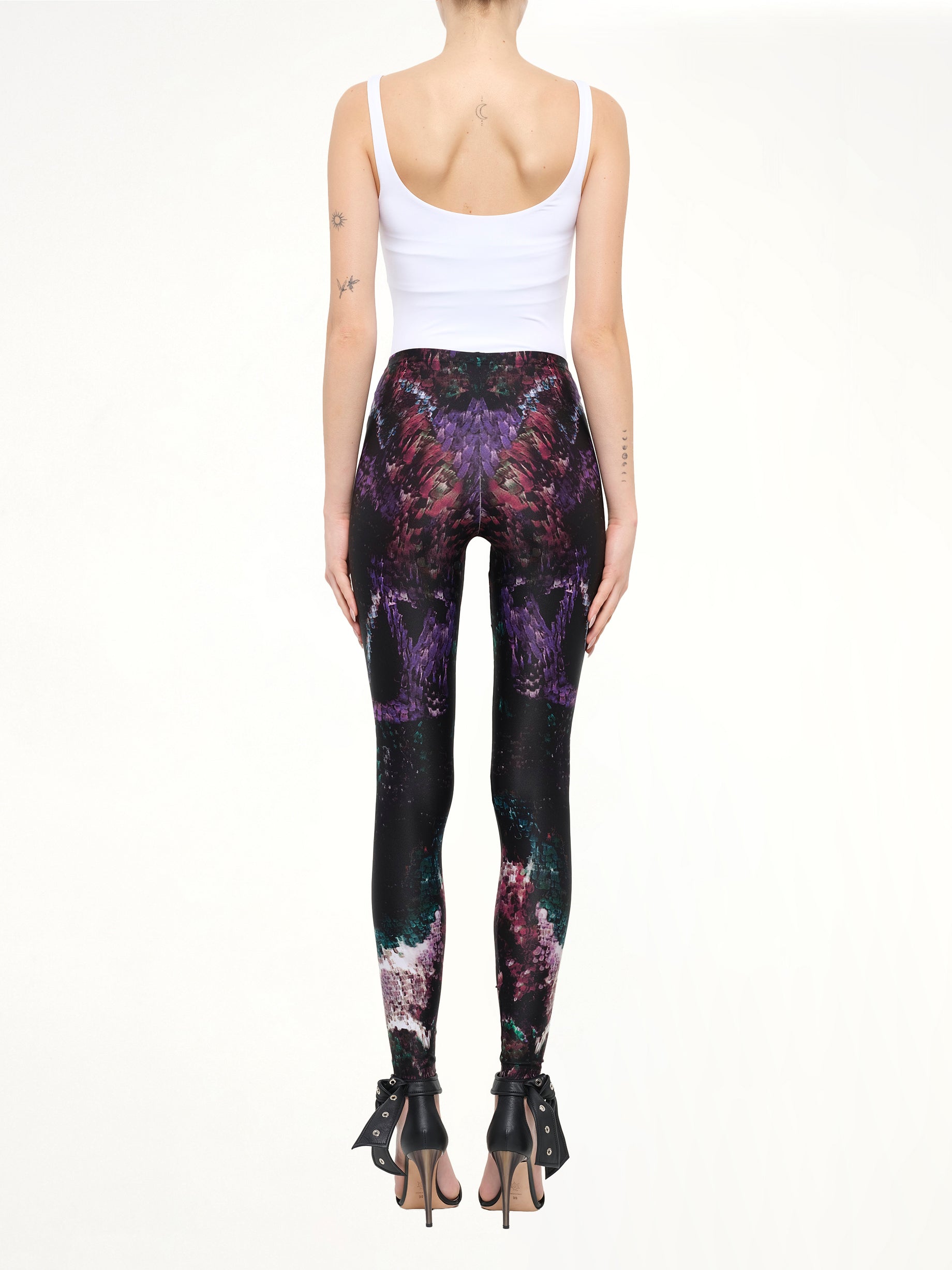 Alexander McQueen Leggings in Black/Green