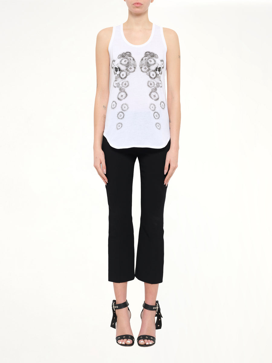 Alexander McQueen Pom Skull T-Shirt in White