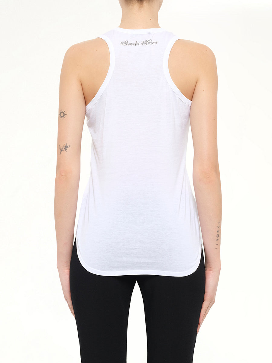 Alexander McQueen Pom Skull T-Shirt in White
