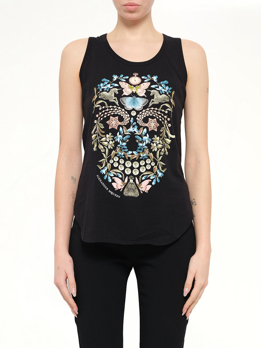 Alexander McQueen Obsidian Skull T-Shirt
