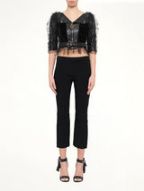 Leather Jacket with Tulle