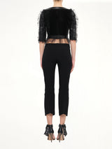 Leather Jacket with Tulle