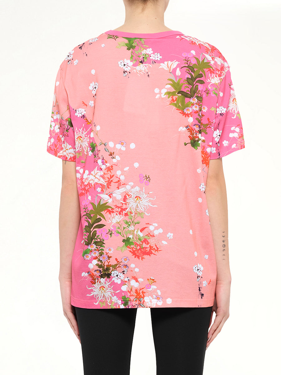 Logo Flower T-Shirt in Pink