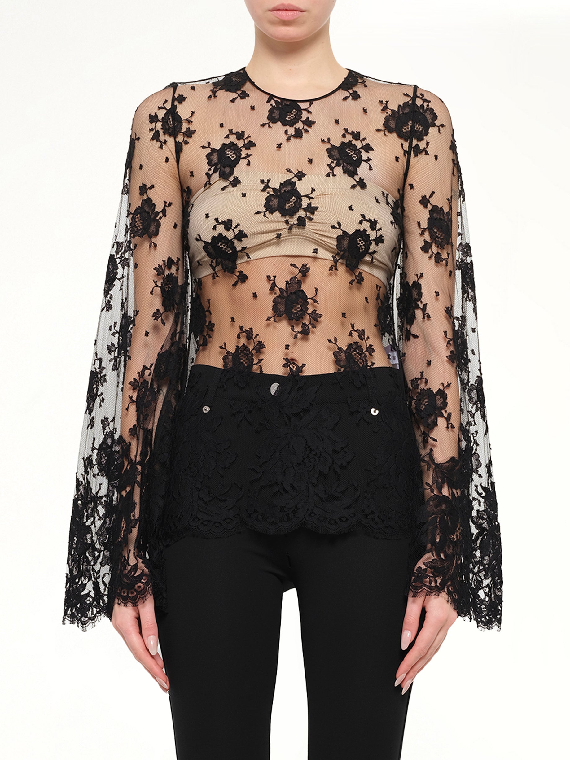 Podium Long Sleeve Tops in Black