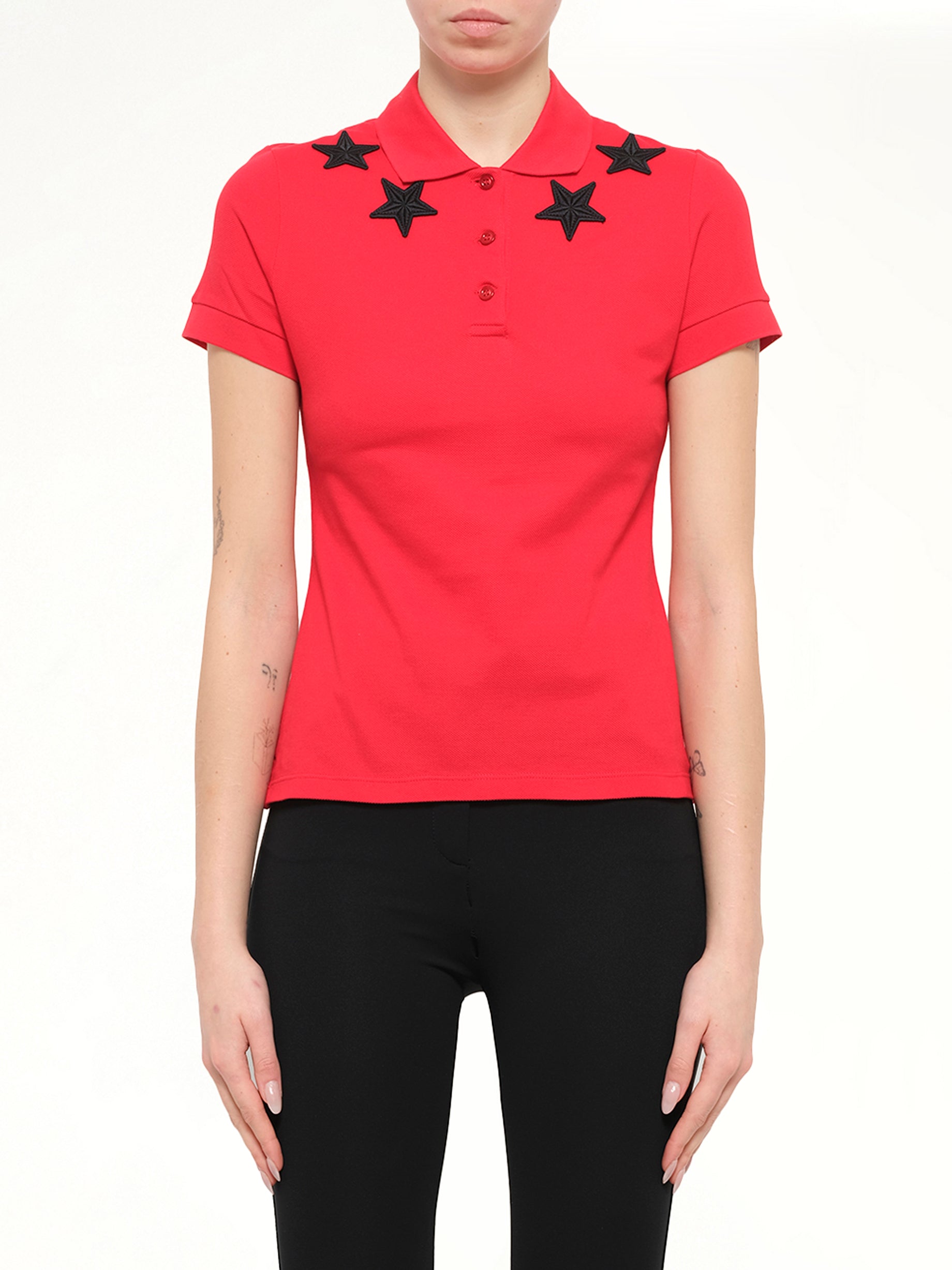Short Sleeve Polo in Red