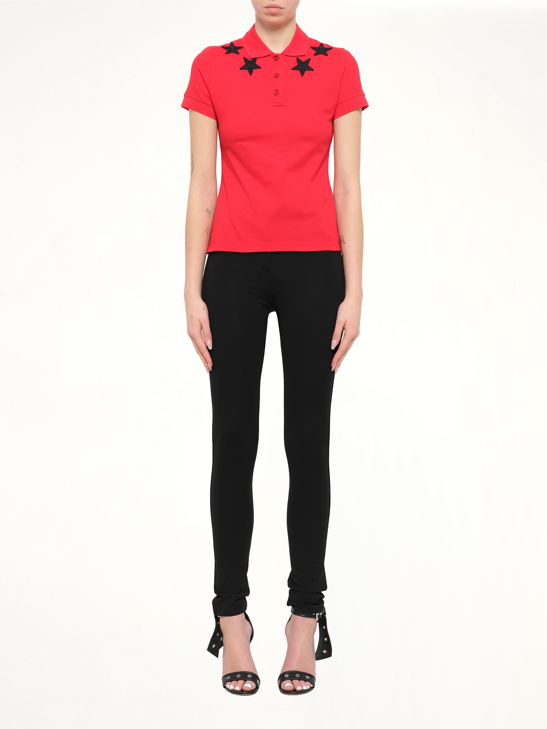 Short Sleeve Polo in Red