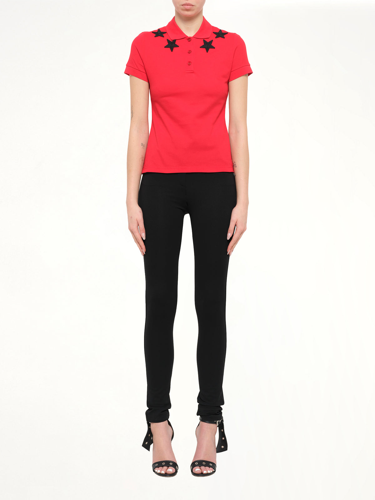 Short Sleeve Polo in Red