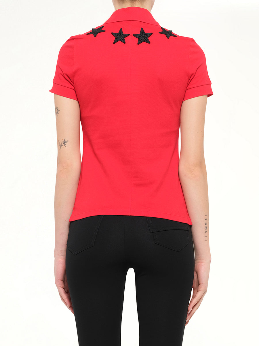 Short Sleeve Polo in Red