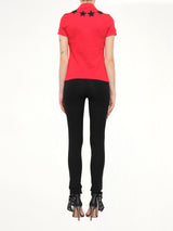 Short Sleeve Polo in Red