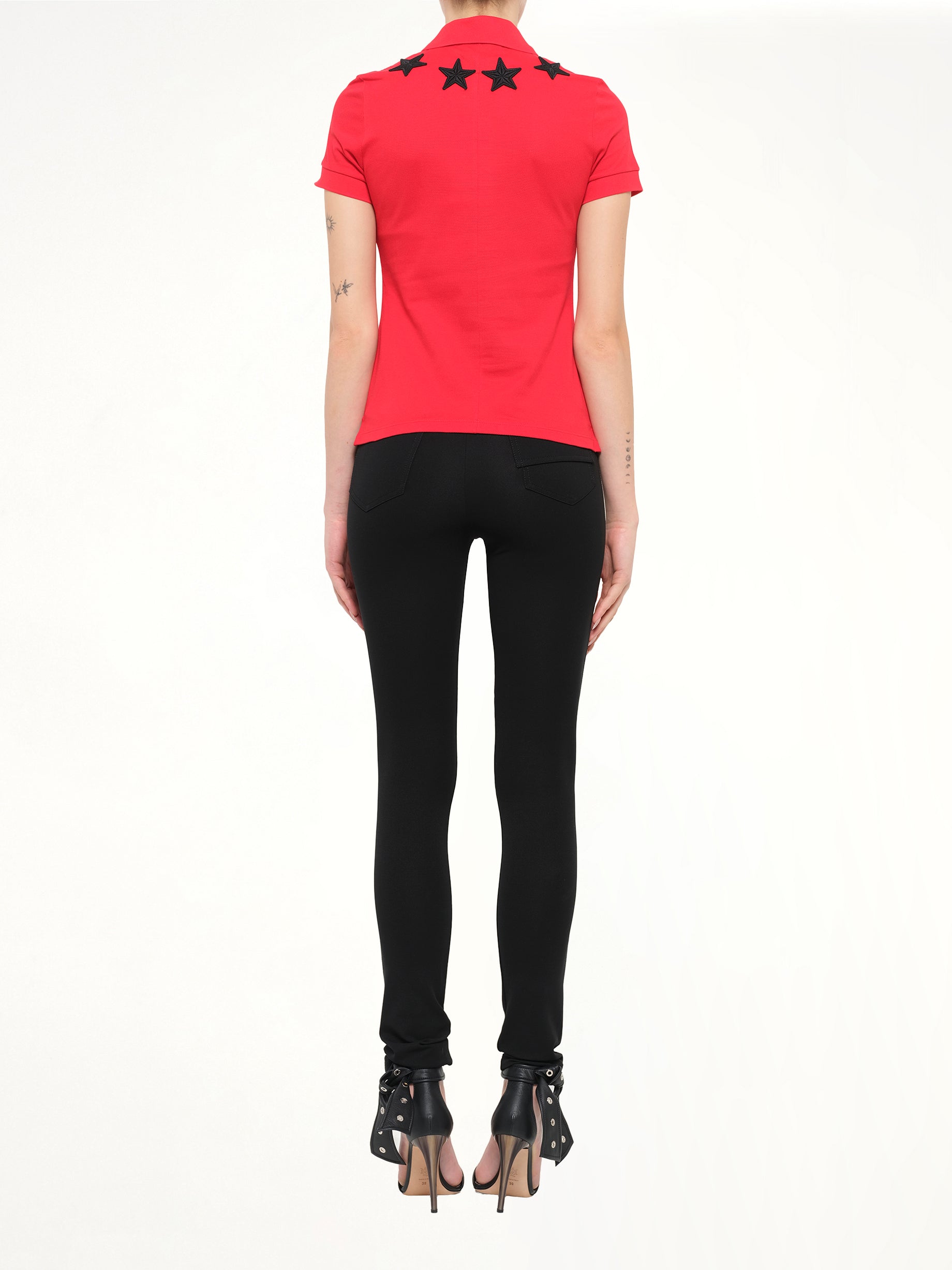 Short Sleeve Polo in Red