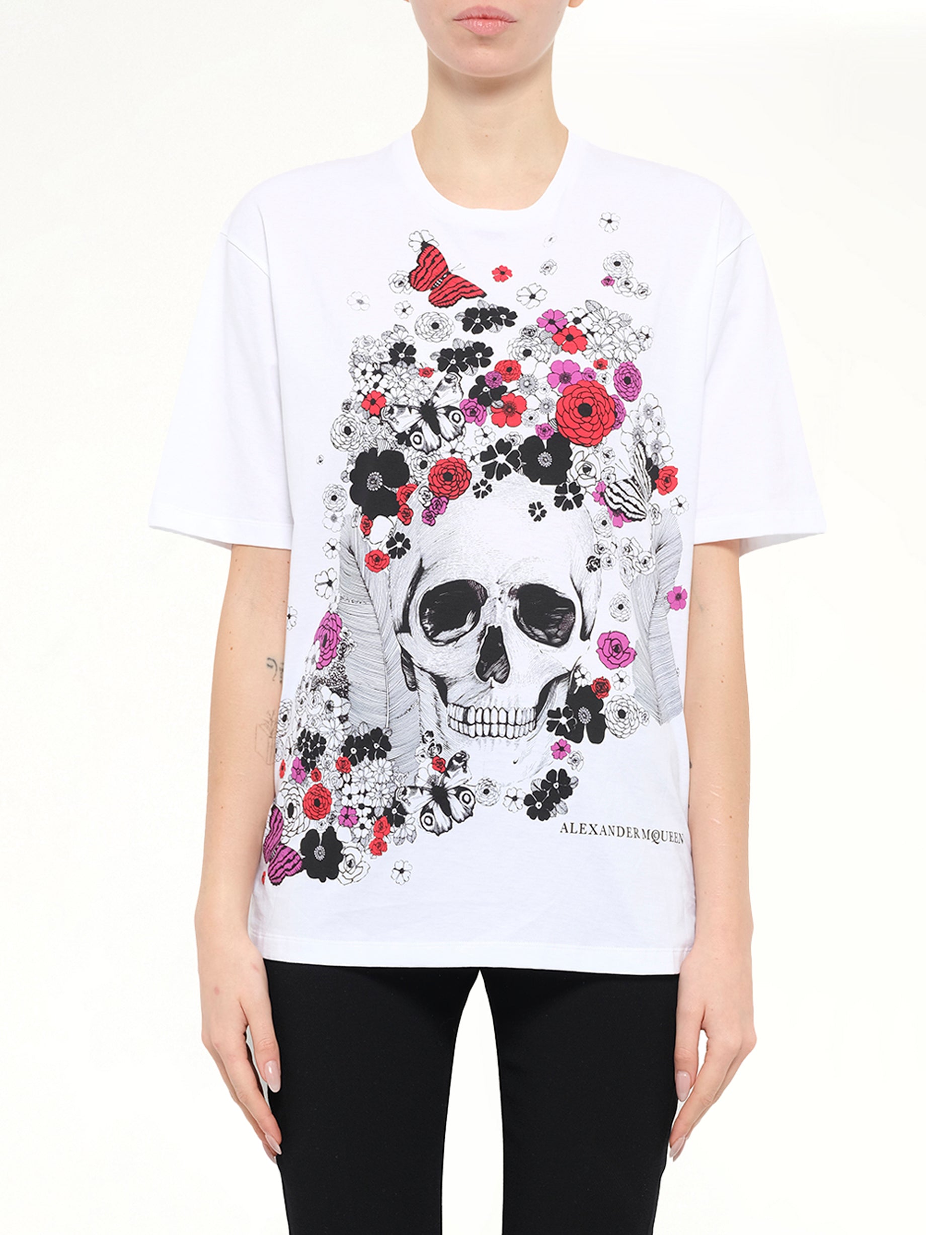 Skull Oversize T-Shirt in White