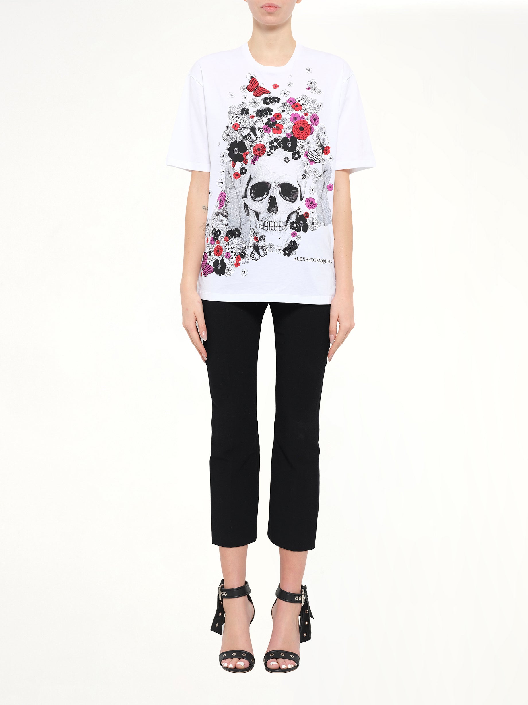 Skull Oversize T-Shirt in White