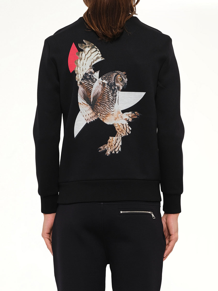 Owl Sweatshirt in Black