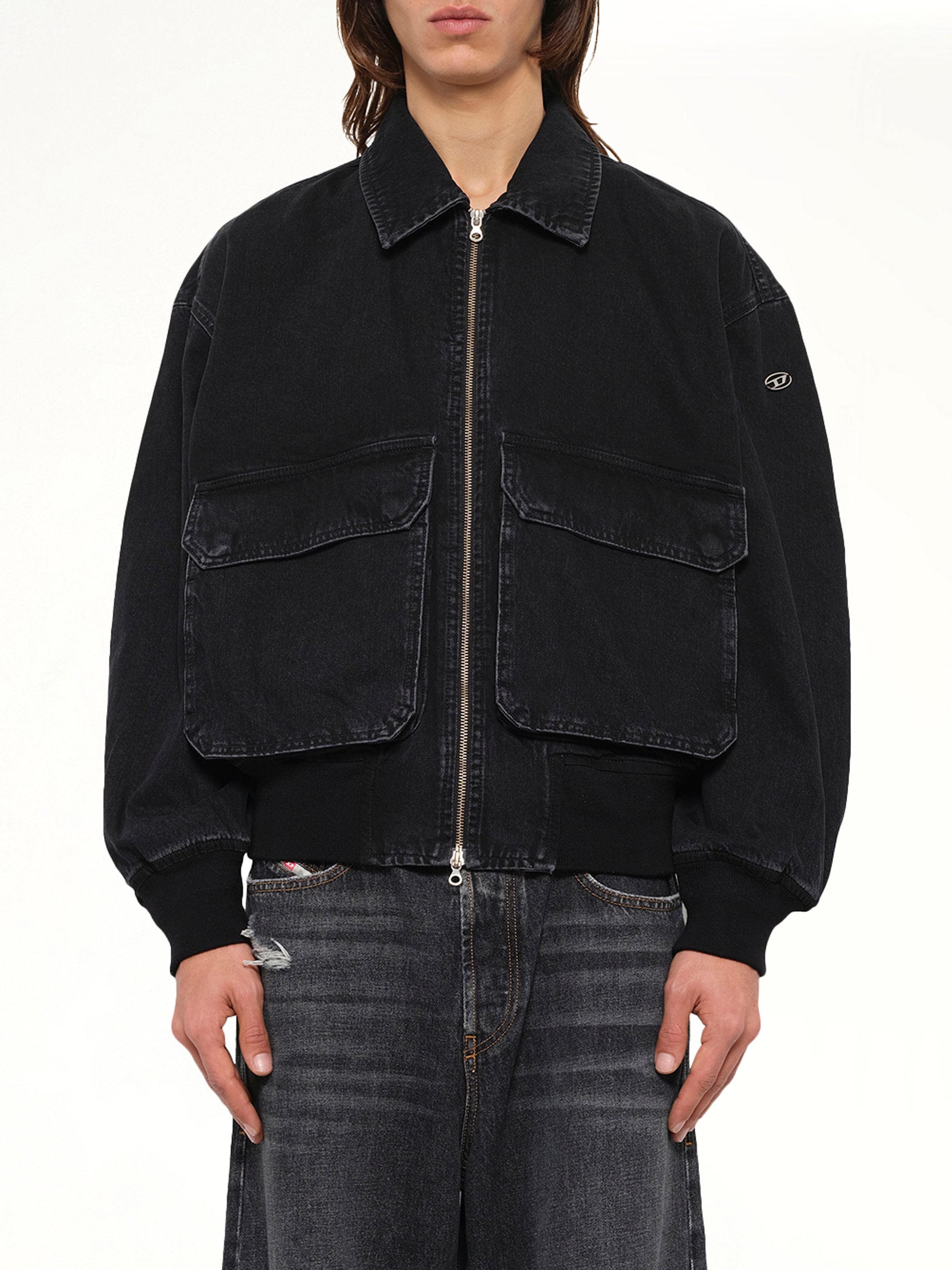 D-KURZ Denim Jacket in Black