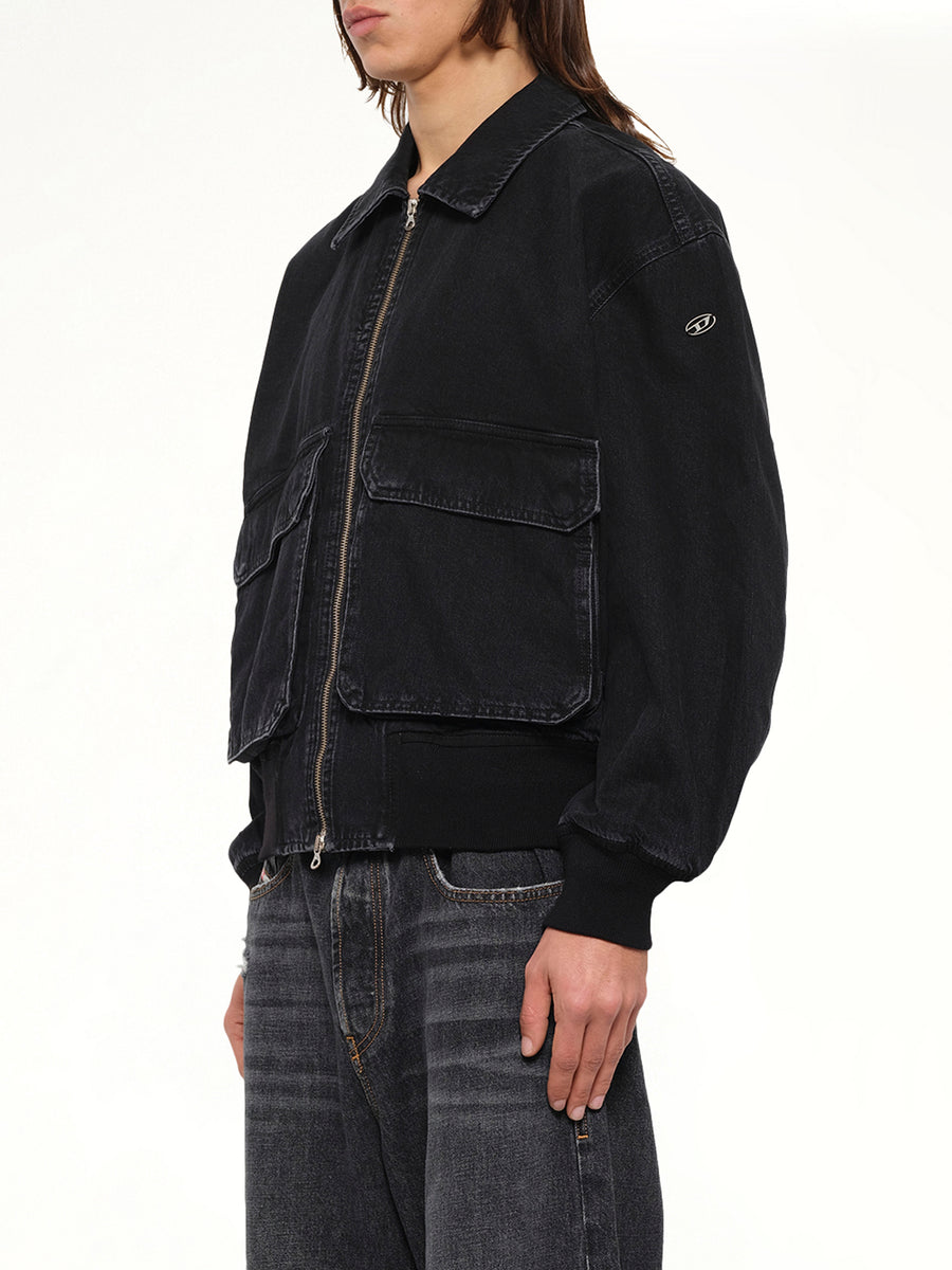 D-KURZ Denim Jacket in Black