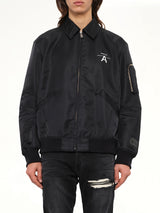 Ghost Boy Bomber Jacket in Black
