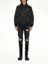 Ghost Boy Bomber Jacket in Black