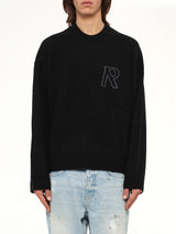 Logo Knit Sweater in Black