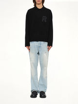 Logo Knit Sweater in Black
