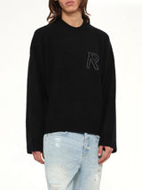 Logo Knit Sweater in Black