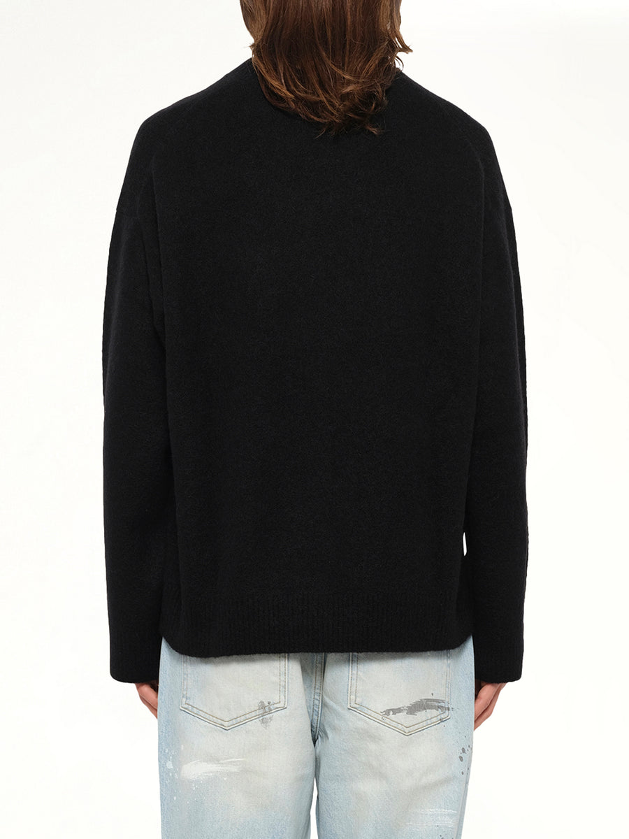 Logo Knit Sweater in Black