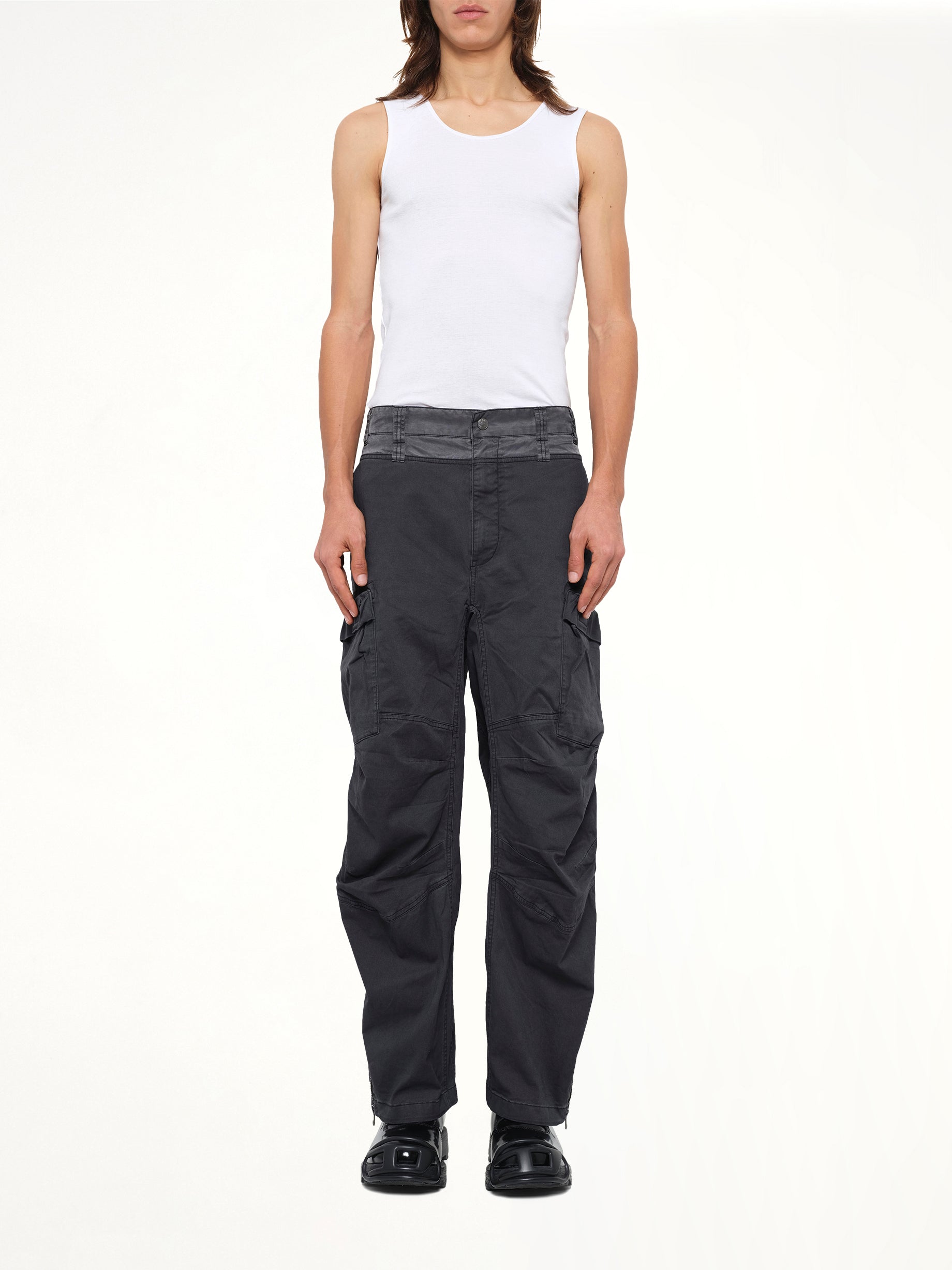 P-DELLS Pants in Washed Black