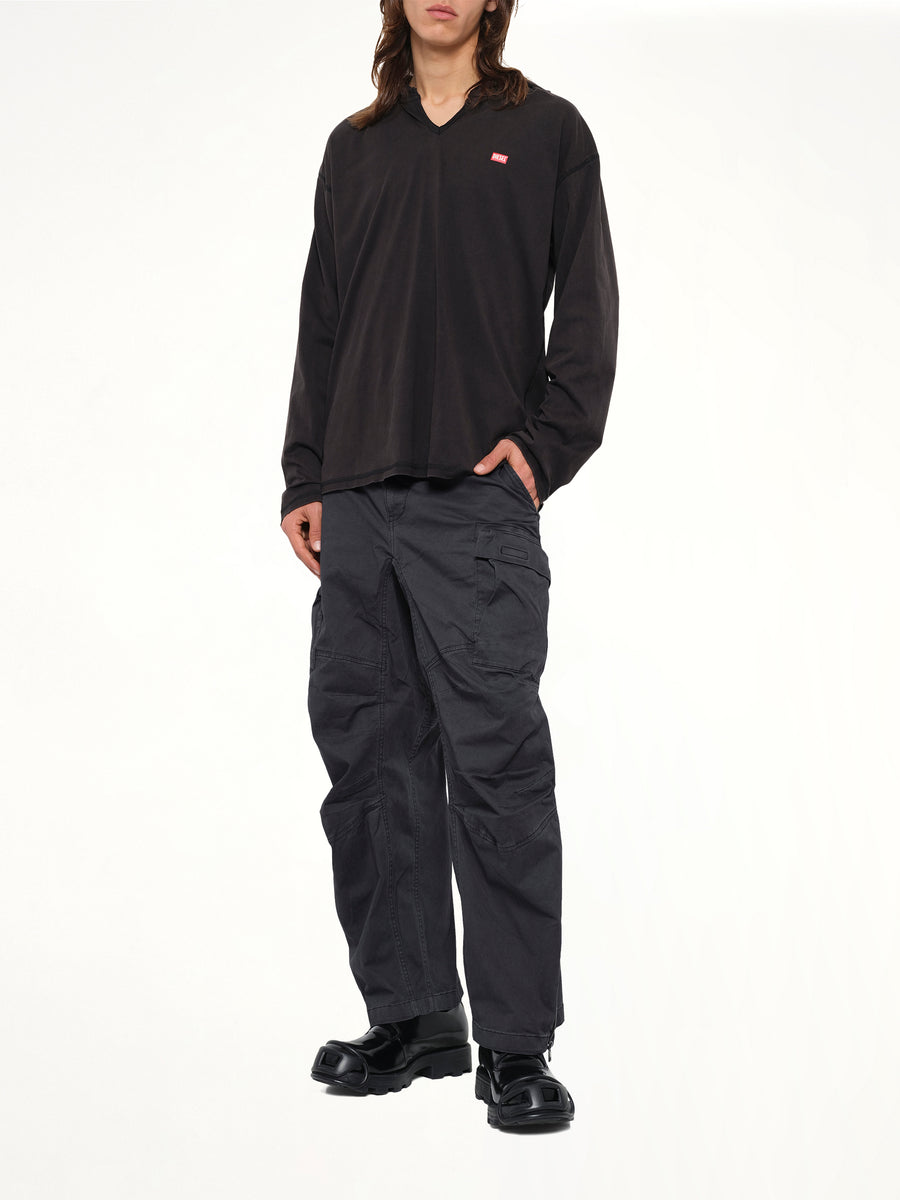 P-DELLS Pants in Washed Black