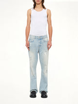 Painted Denim Jeans in Coastal Blue