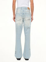 Painted Denim Jeans in Coastal Blue