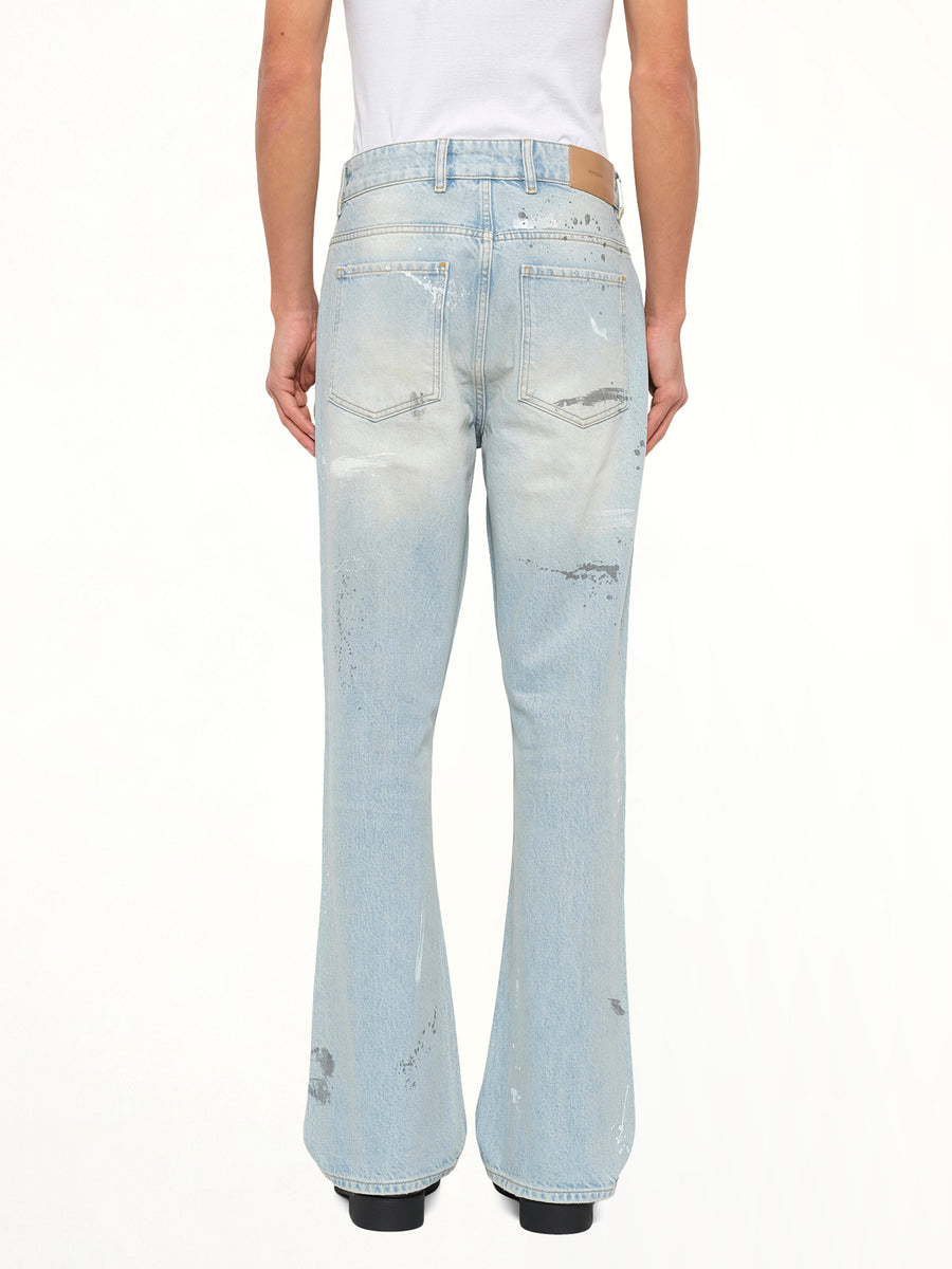 Painted Denim Jeans in Coastal Blue