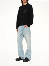 Painted Denim Jeans in Coastal Blue