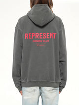 Represent Owners Club Hoodie in Washed Black