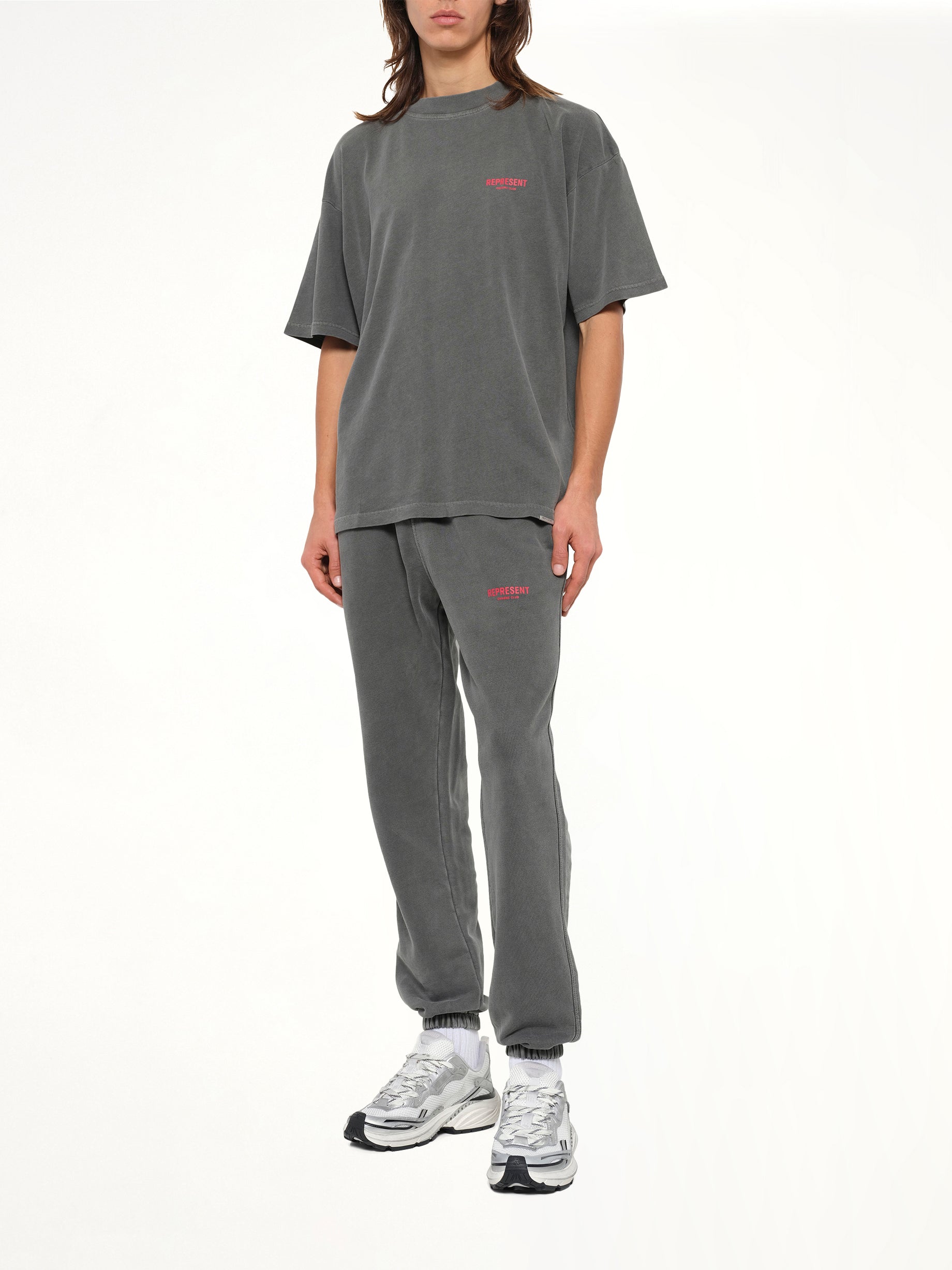 Represent Owners Club Sweatpants in Washed Black