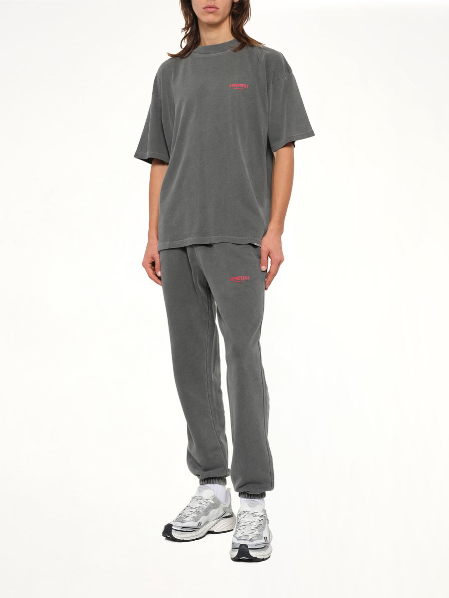 Represent Owners Club Sweatpants in Washed Black
